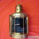 LANTERN - Nautical &ndash 12&rdquo Brass Starboard Navigation - 