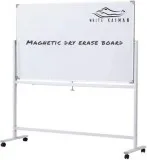 Large White Board On Wheeled Stand