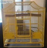 Large Yellow Metal Bird Cage