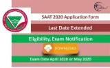 SAAT 2020 Application Form (Last Date Ext) Eligibility Exam Noti