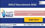 NIELIT Recruitment 2020 End Date Ext (495) Scientist B Technical
