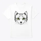 Cat Face T-shirt  Great gift idea for cat lovers