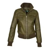 Exclusive womens leather bomber jacket