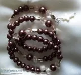 Bronze Coil Wrap Around 5 Decade Rosary Bracelet