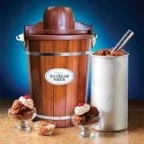 Ice cream maker with wooden crates