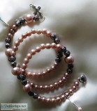 Soft Pink Coil Wrap Around 5 Decade Rosary Bracelet