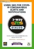 SMS alerts and Notifications for COVID19 CORONAVIRUS