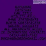 Bank statements, paystubs, diploma, dl/ss, birth certificate