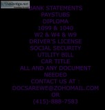 Diploma 1099 bank statement paystub etc