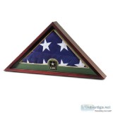 US Flag Display Case with Flag and Go Army Medallion