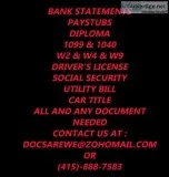 Bank statement paystub diploma taxes credit repair