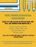 New Visions Financial Solutions is still open to assist you