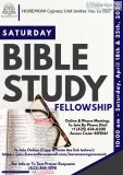Saturday Online Bible Study Fellowship - April 18th and 25th