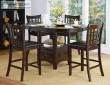 5Pcs Mission Dark Cherry Counter Height Dining Set