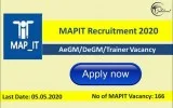 MAPIT Recruitment 2020 End Date Ext (166) AeGMDeGMTrainer Vacanc