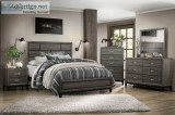 Gray Wood Finish 4 Piece Queen Bedroom Set