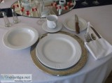 4 Piece China and Flatware sets