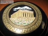 Greek Parthenon Acropolis Vintage Souvenir Candy Dish Handmade i