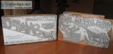 Vintage Military Sure Fire and SNAFU Wood Metal Plate Soldier Ri