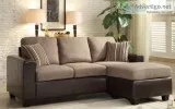 Brown Fabric Reversible Sectional