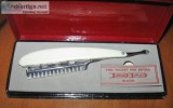 Vintage Durham Duplex Folding Barber Straight Razor Celluloid Ha
