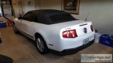2010 White convertible Mustang V6 automatic.
