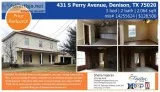 Home for Sale in Denison TX - 431 S Perry Avenue