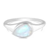 MOONSTONE RING-AQUA LUMINOUS