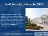 Top Universities In Russia For MBBS
