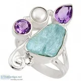 Designer Aquamarine Rings
