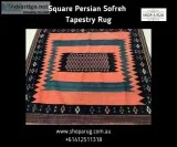 Square Persian Sofreh Tapestry Rug