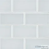Ice White 3X6 Glass Subway Tile