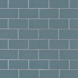 Harbor Gray 3X6 Glass Subway Tile