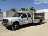 2002 FORD F550 CREW CAB FLATBED TRUCK