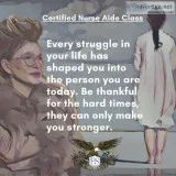 Be Thankful - Certified Nurse Aide class