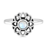 MOONSTONE RING-FLORAL GLEE