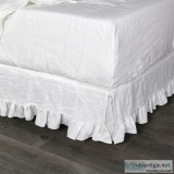 Shop Flat Linen Ruffles Sheet From Linenshed Australia