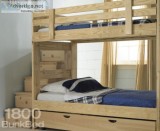 Stackable Bunk Bed with Storage Stairs