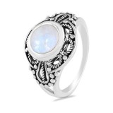 MOONSTONE RING-SHIELDED BEAUTY