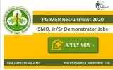 PGIMER Recruitment 2020 End Date Ext (139) SMO JrSr Demonstrator