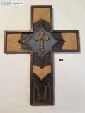 Handmade Western Boot Cross Wall D&eacutecor