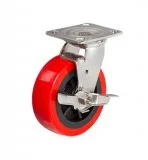 STAINLESS STEEL HEAVY DUTY (TPU-WHEEL) PLATE MOUNT CASTERS