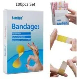 Buy 100 Pcs Waterproof Medical Anti-bacteria Curative Wound Adhe