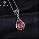 Shop for Water Red Stone Pendant Necklace for Women ShoppySanta