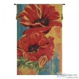 BUY 2 POPPYS BELGIAN TAPESTRY