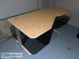 Commercial-Grade Fully-Adjustable Tan Desk
