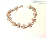 Copper Heart Links Bracelet