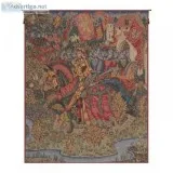 KING ARTHUR LE ROI ARTHUR FRENCH TAPESTRY WALL HANGING