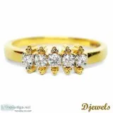 Wedding Diamond Ring with Natural Sapphire