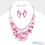 Mother of Pearl Pink necklace set